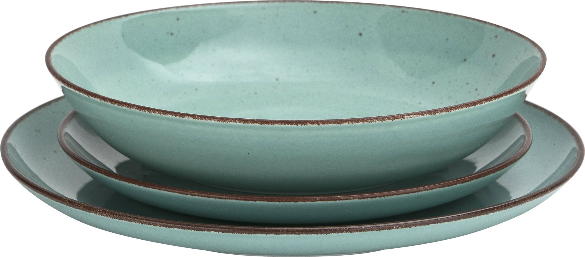 Chodzież Komplet talerzy dla 6 osób City morski 18 el.