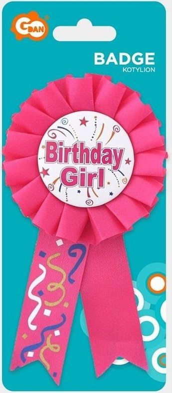 Kotylion Birthday Girl różowy