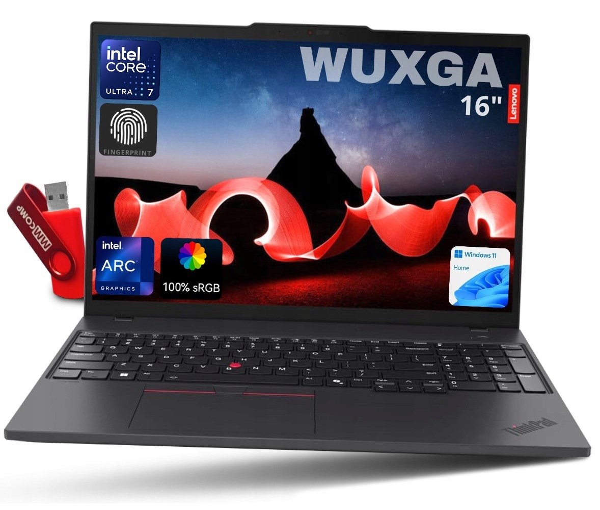 Laptop Lenovo ThinkPad T16 G3 U7 165H 64GB 1TB SSD WUXGA IPS W11 100% sRGB