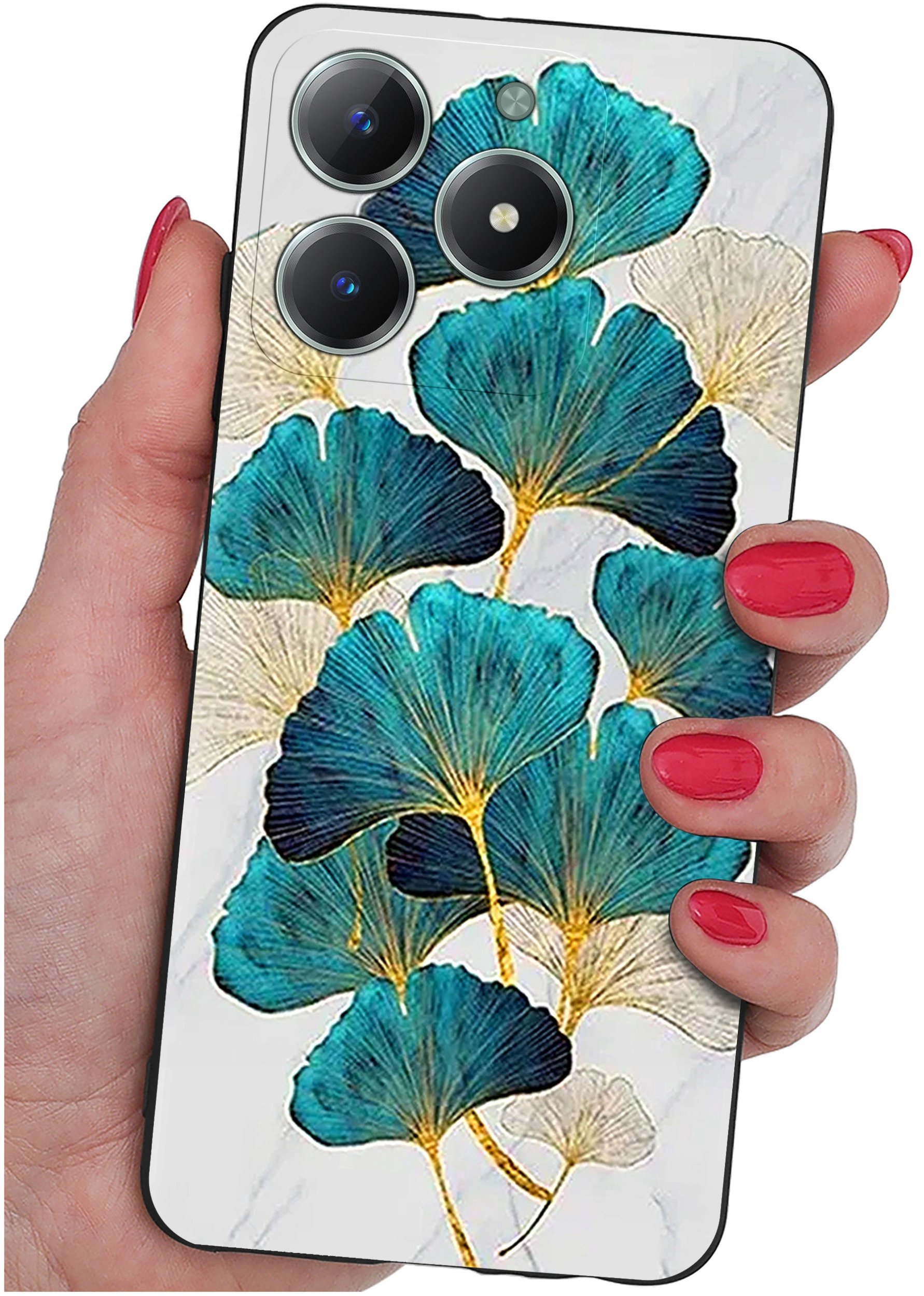 Etui do Realme C61 | C63 WZORY |SILIKONOWE MATT CASE + SZKŁO 9H