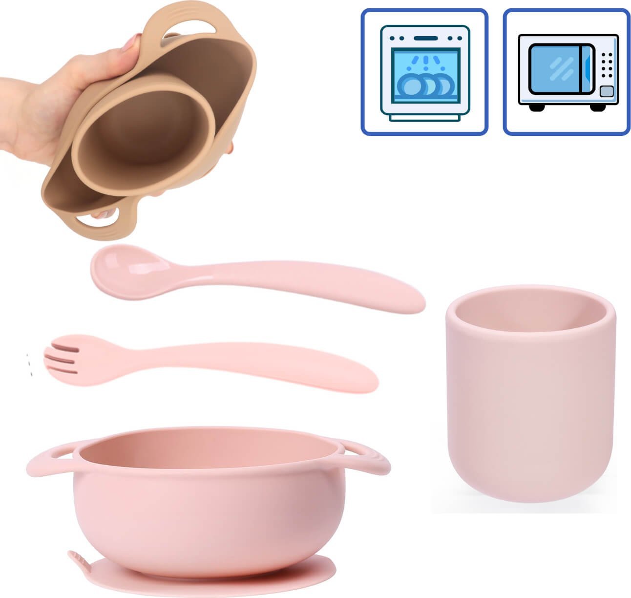 Kean Silicone Miska z przyssawką kubek sztućce silikonowy KEAN