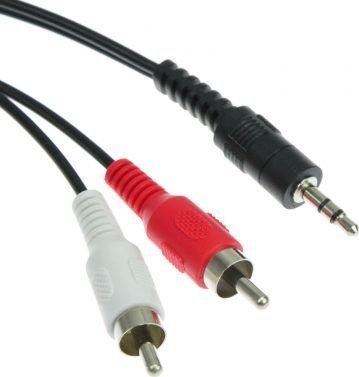 Kabel Roline Jack 3.5mm - RCA (Cinch) x2 5m czarny (11.09.4345)