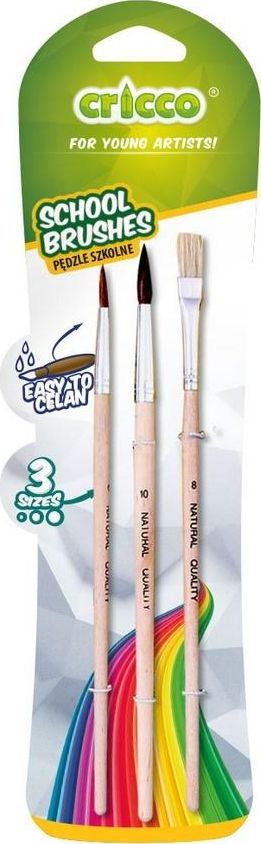 Cricco Pędzelki szkolne 3szt bls CRICCO