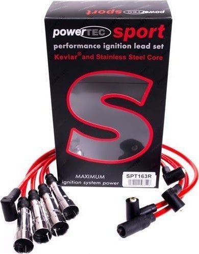 Powertec Przewody zapłonowe PowerTEC SEAT AROSA SKODA OCTAVIA VW CORRADO POLO 84-03 Czerwone