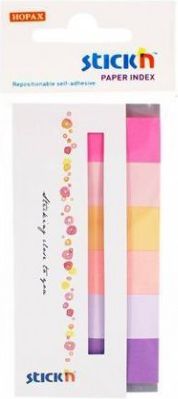 Stickn Zakładki indeks. papierowe mix 6 kol. neon Spring (242345)