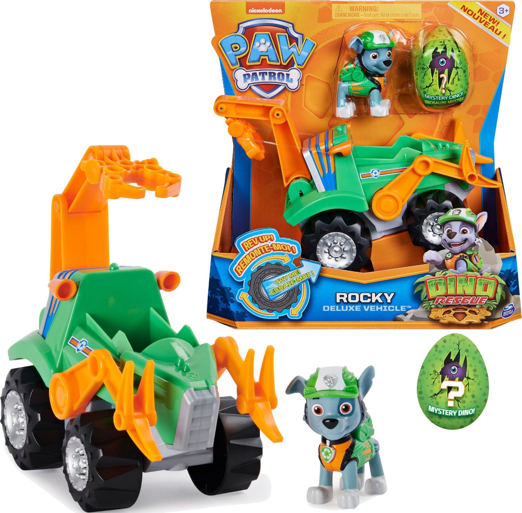 Figurka Spin Master Psi Patrol Dino Rescue - pojazd Rocky (6059525)