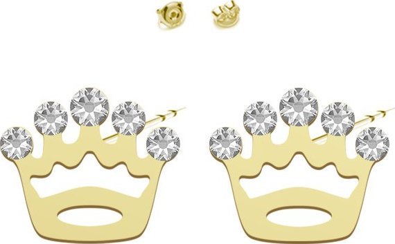 Radziszewska Jewellery Kolczyki Pozłacane Korona
