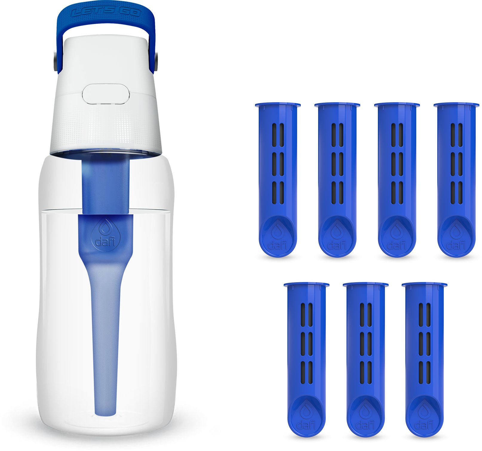 Butelka filtrująca Dafi SOLID 0,5 l szafirowa z 7 filtrami