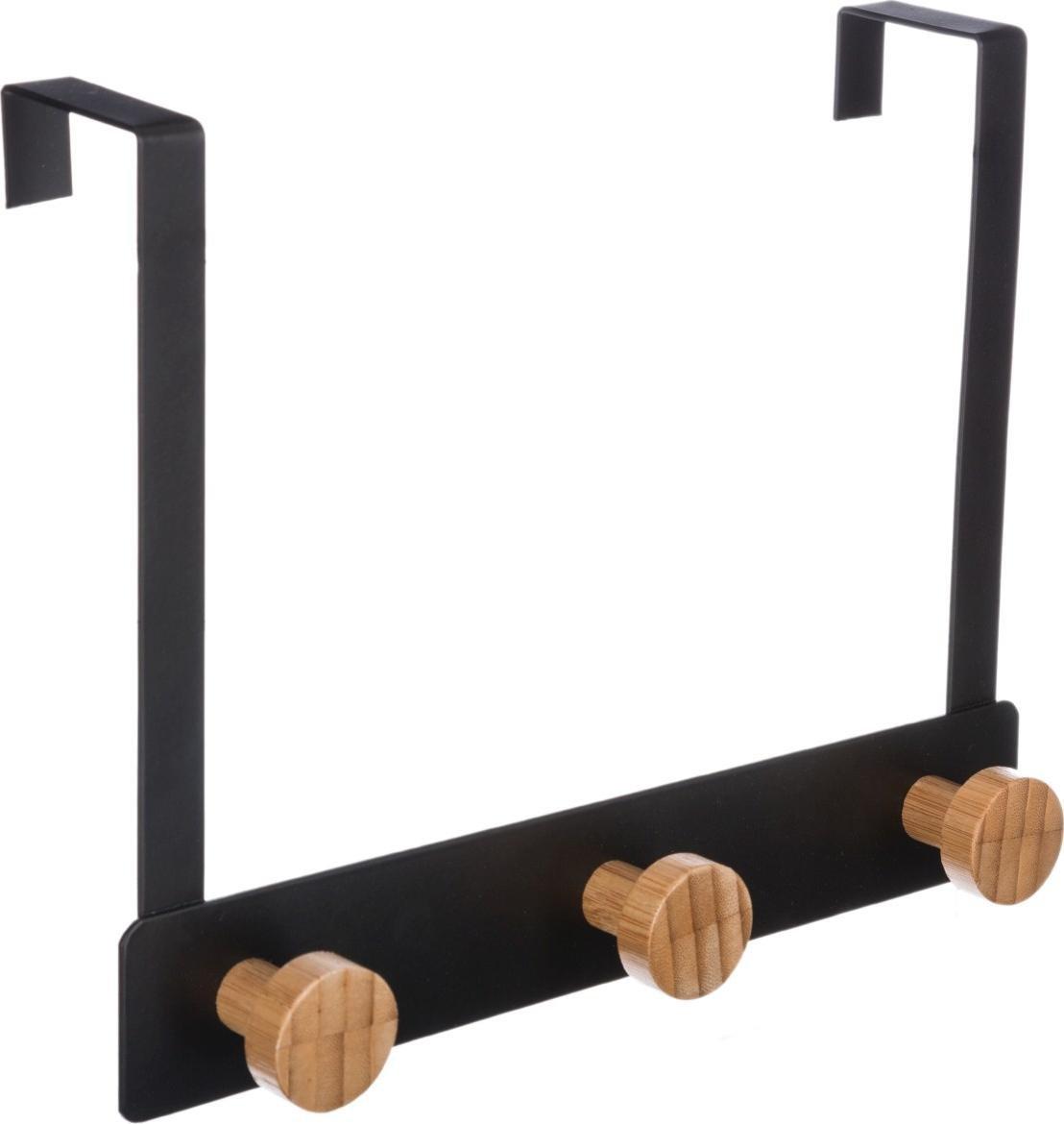 5five Czarny wieszak 3x haczyk Na ubrania Z gałkami Loft