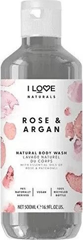 I love I Love, Naturals Collection, Vegan, Hydrating, Rose & Argan, Body Wash, 500 ml Unisex