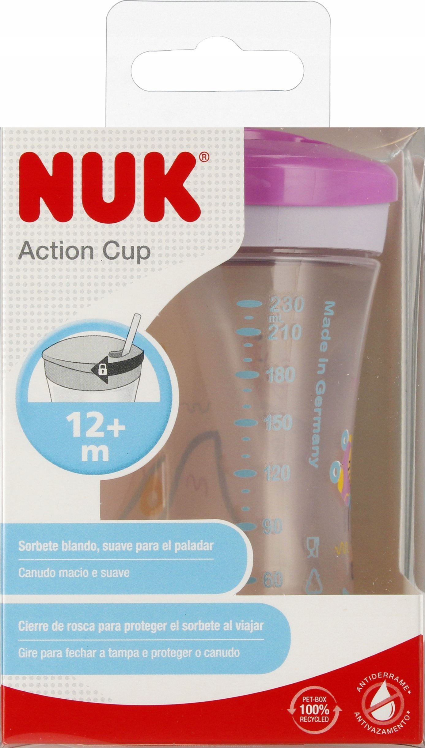 NUK Kubek 230ml 12m+ Action Cup Fioletowy (544360)