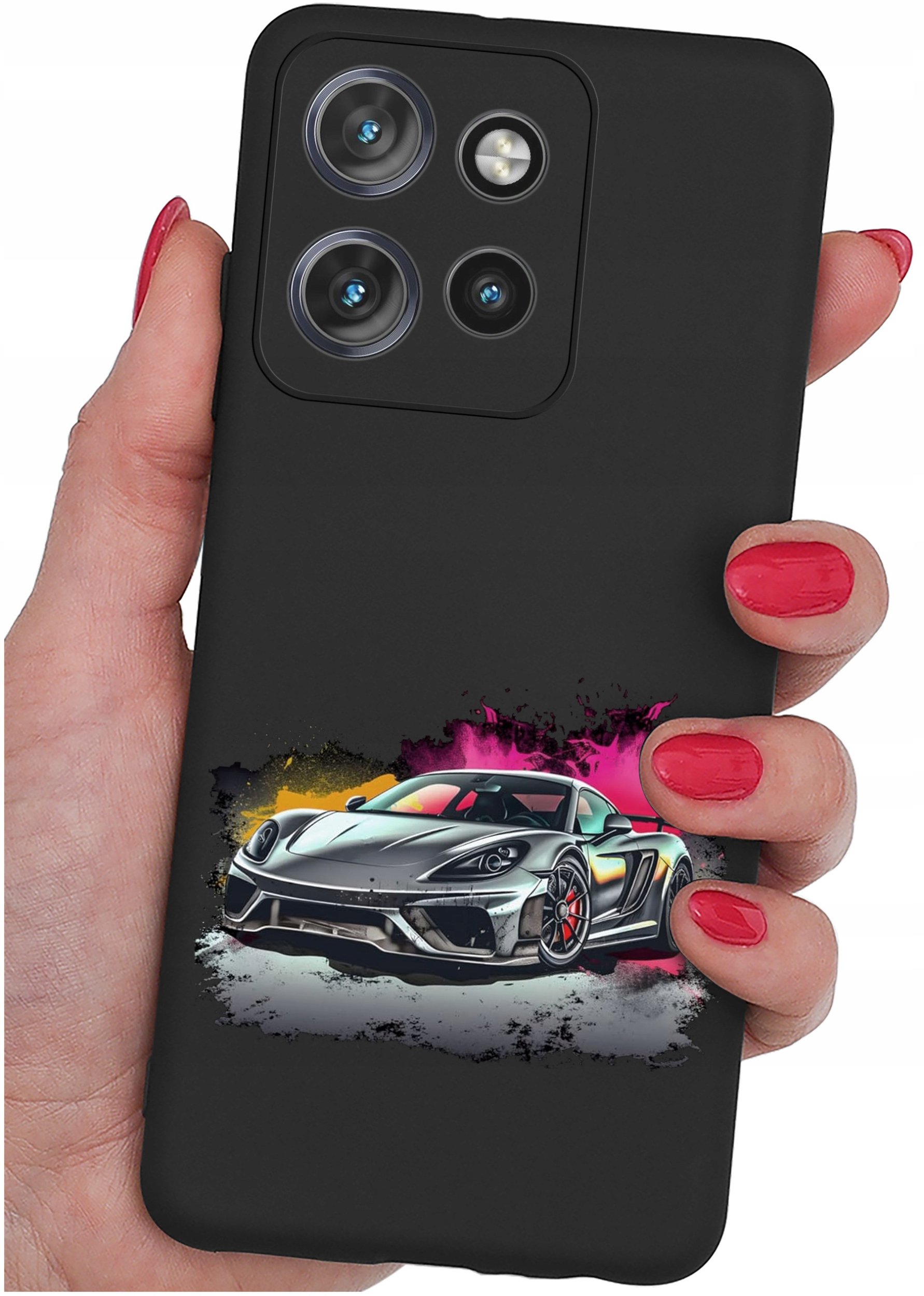 Etui do Motorola Moto EDGE 50 Neo WZORY |SILIKONOWE MATT CASE + SZKŁO 9H