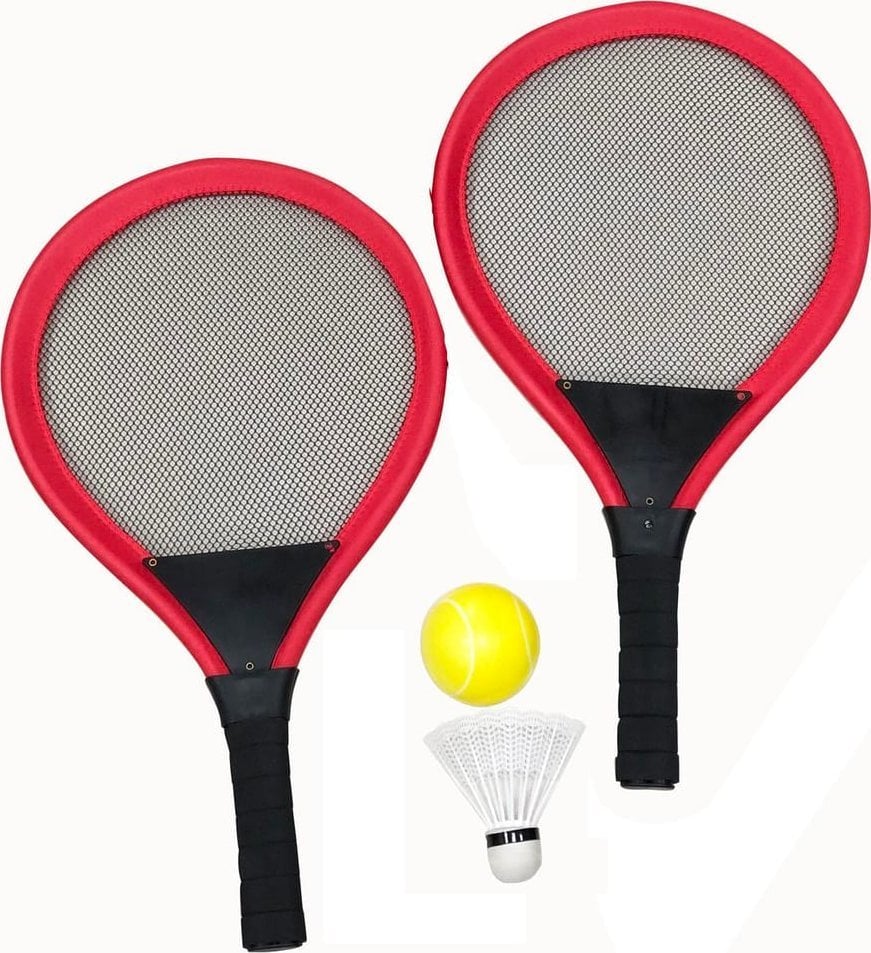 ZESTAW 2 RAKIETY LOTKA PIŁKA DO TENISA BADMINTONA ENERO TOYS
