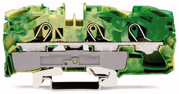 Wago Złączka 3-przewodowa PE 36,9x91,8mm żółto-zielona - 2016-1307