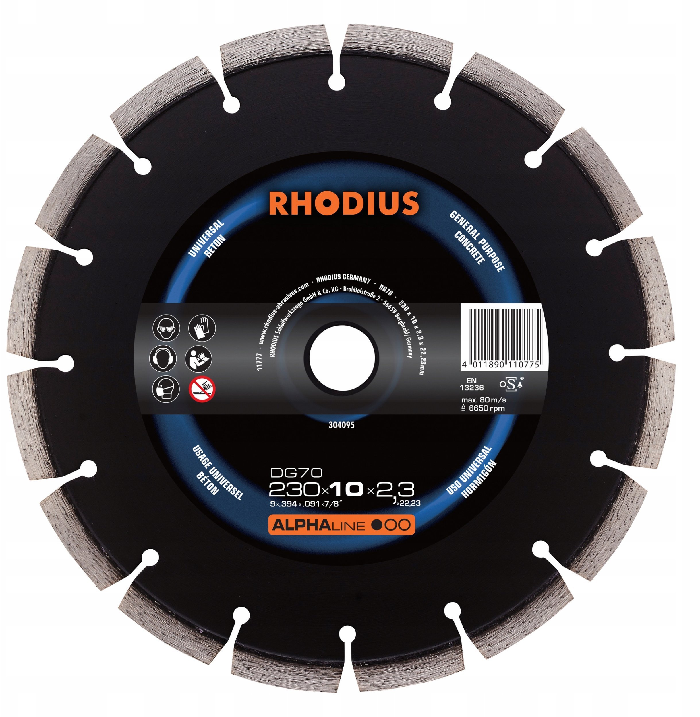 Tarcza tnąca diamentowa Rhodius DG70 304095 1 szt.