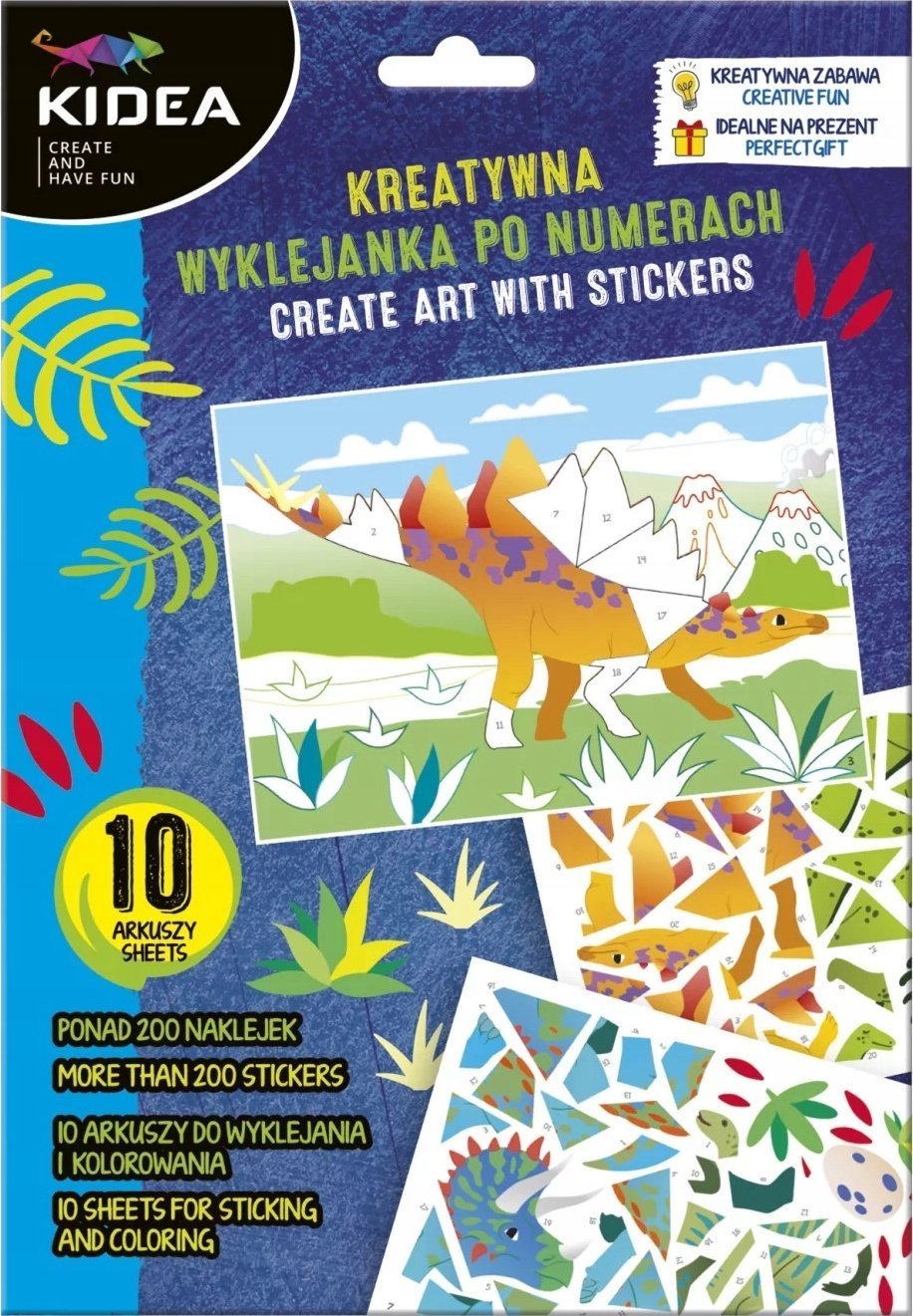 Derform ZEST KREAT WYKLEJ DINOZAURY 10ARK DERF KIDEA PUD