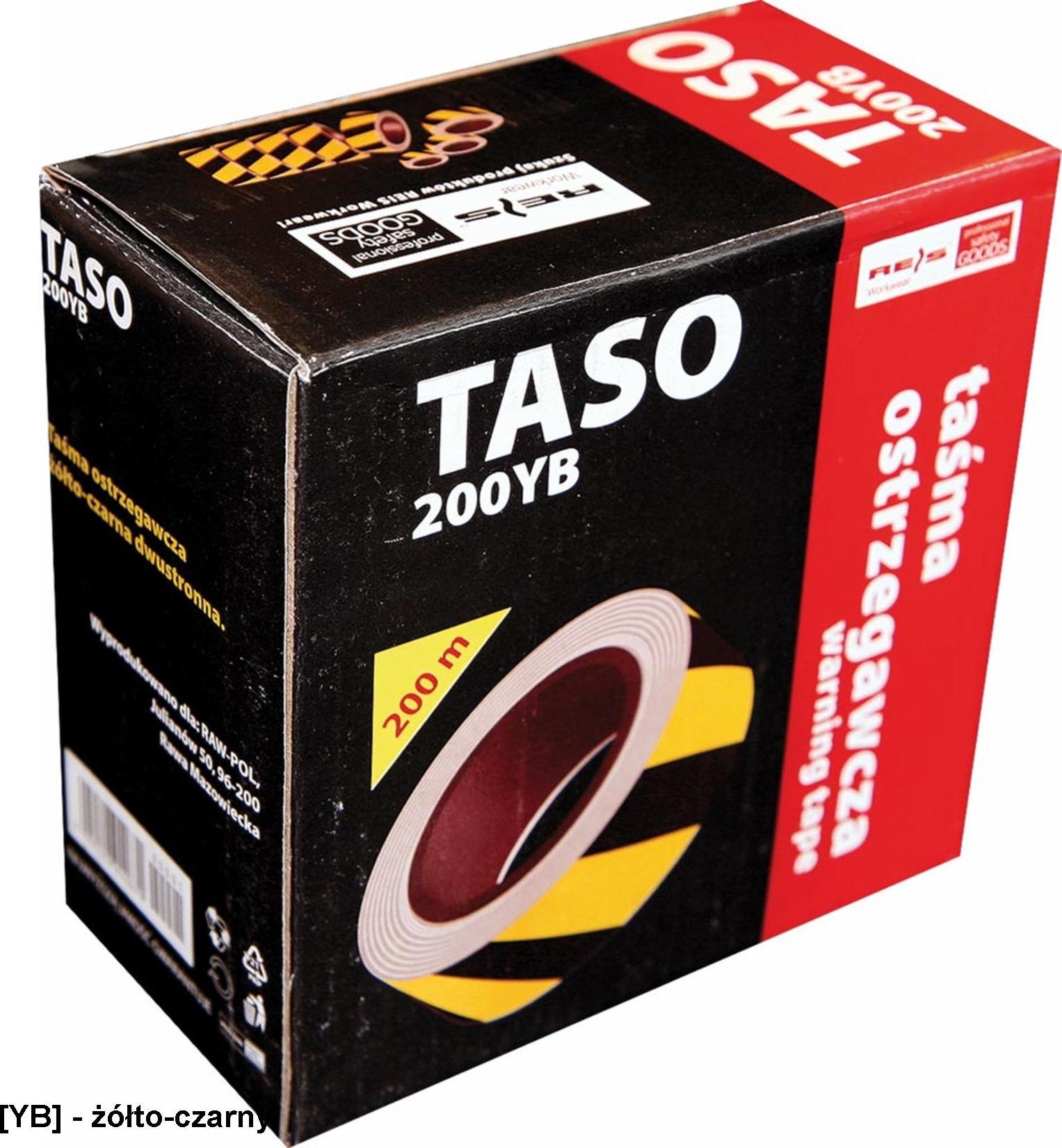 R.E.I.S. TASO200 YB/CW - TAŚMA OSTRZEGAWCZA - żółto-czarny