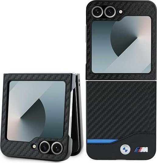 BMW BMHCZF622NBCK Z Flip6 F741 czarny/black hardcase Carbon Blue Line