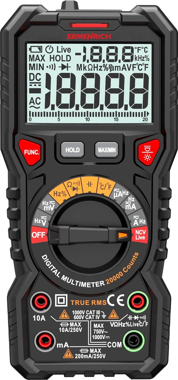 Dalmierz Ermenrich Uniwersalny miernik cyfrowy Ermenrich Zing TC32
