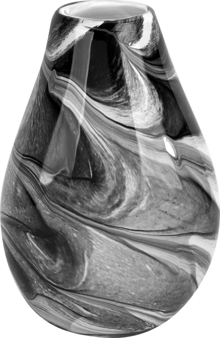 Wazon szklany 40 cm czarno-biały 2341/C275