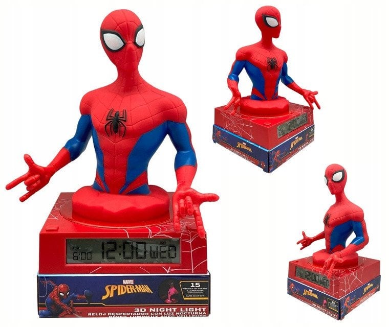 *****Spiderman lampka nocna 3D z budzikiem 86512