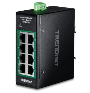 Switch TRENDnet 8-Port Industrial Gigabit PoE+ DIN-Rail Mini Switch