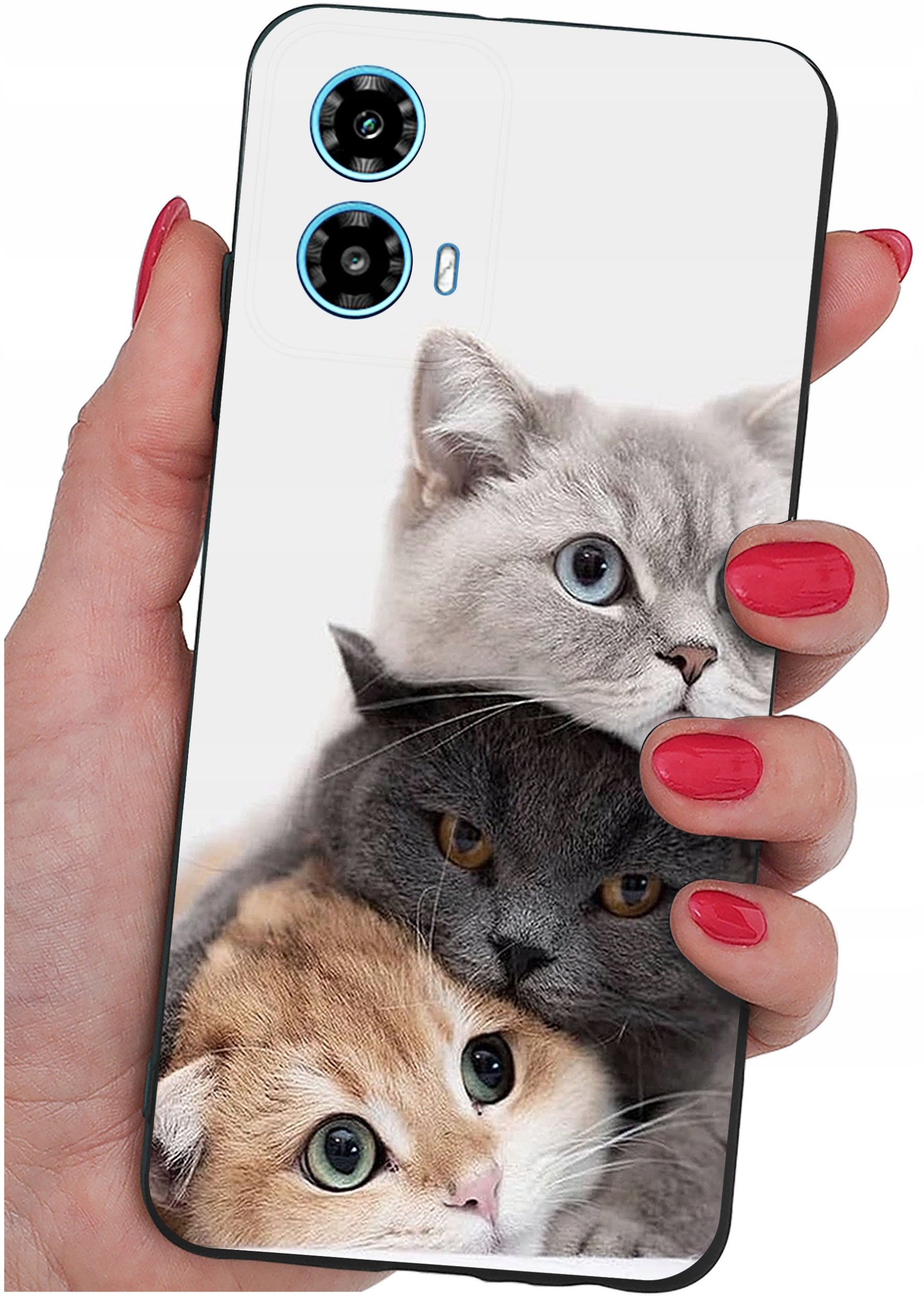 ETUI do Motorola Moto G34 5G WZORY |SILIKONOWE MATT CASE + SZKŁO 9H