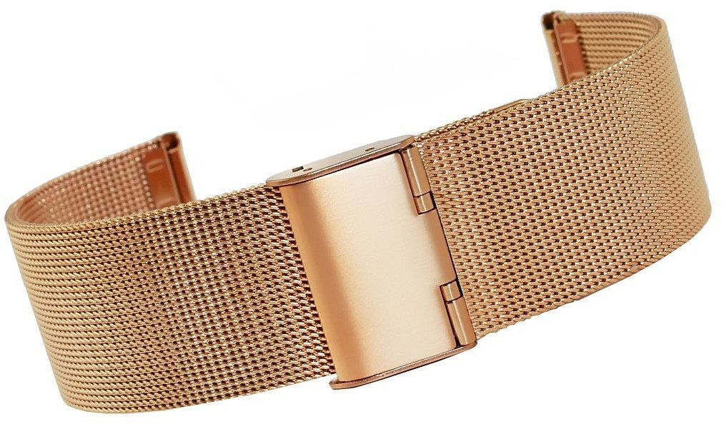Bransoleta - siatka mesh - 22 mm rosegold