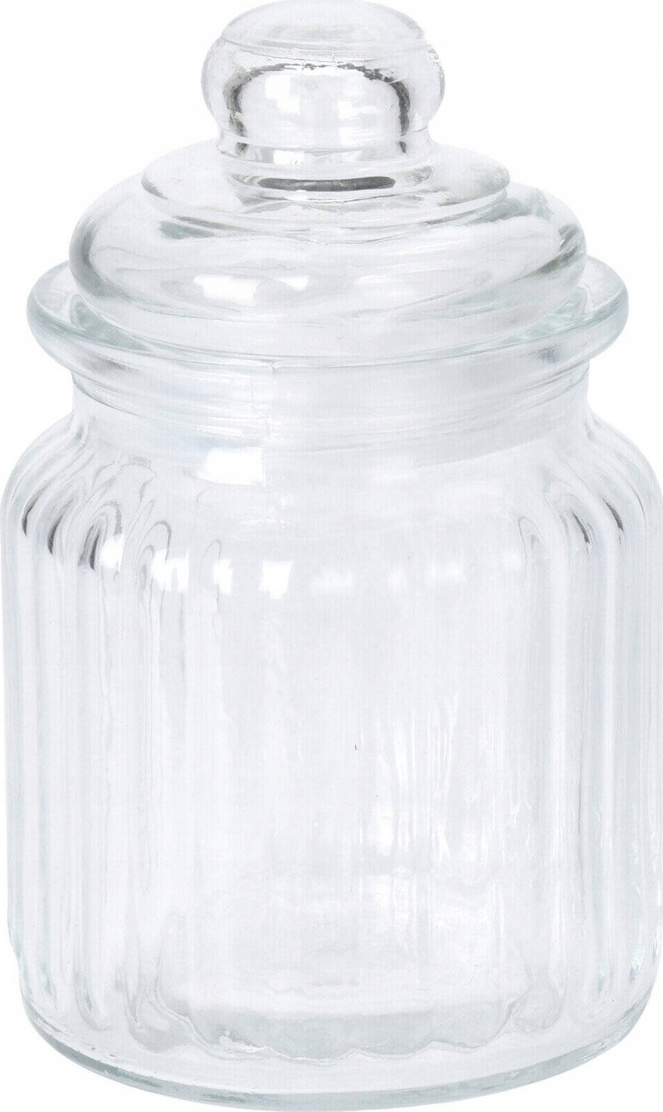 Prążkowany słoik z pokrywką
