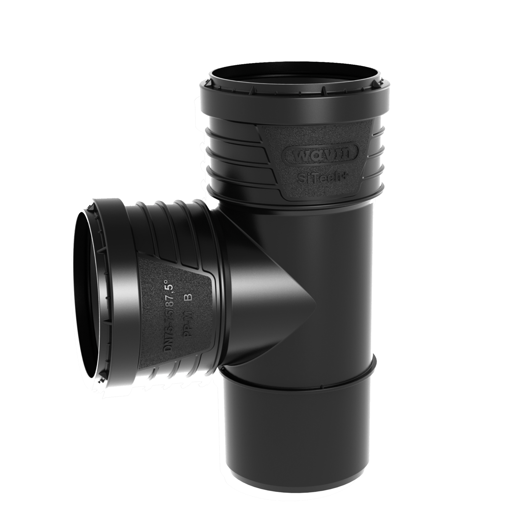 Wavin Trójnik 87,5° SiTech+ 50mm czarny (3067774)