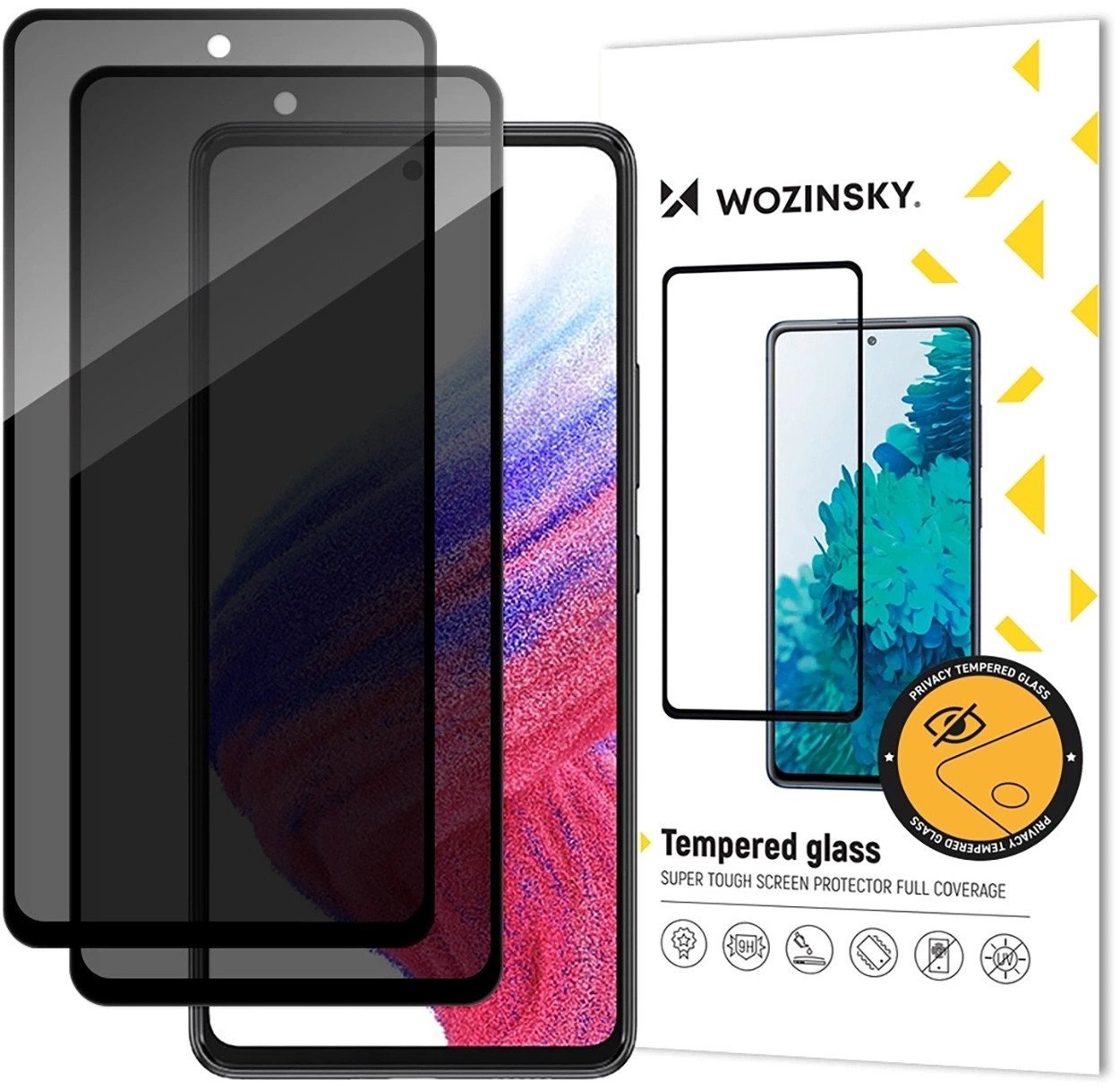 Szkło hartowane Wozinsky Privacy Glass prywatyzujące na Xiaomi Redmi Note 14S, 2-pak