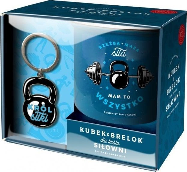 Zestaw kubek + brelok Hobby-Król siłowni