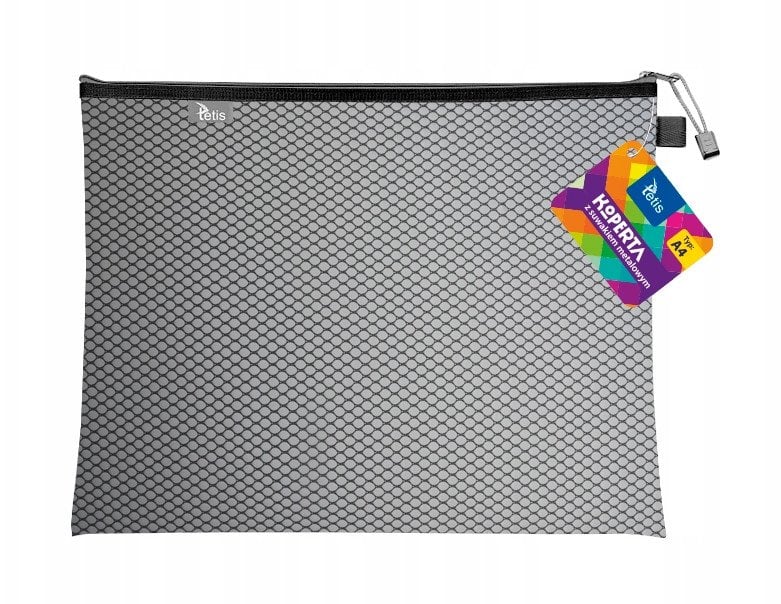 Koperta A4 z suwakiem metalowym czarna BT605-V tetis