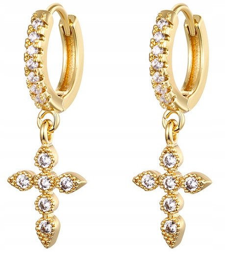 KOLCZYKI MIEDZIANE MODNE KLASYCZNE K03 ZŁOTE