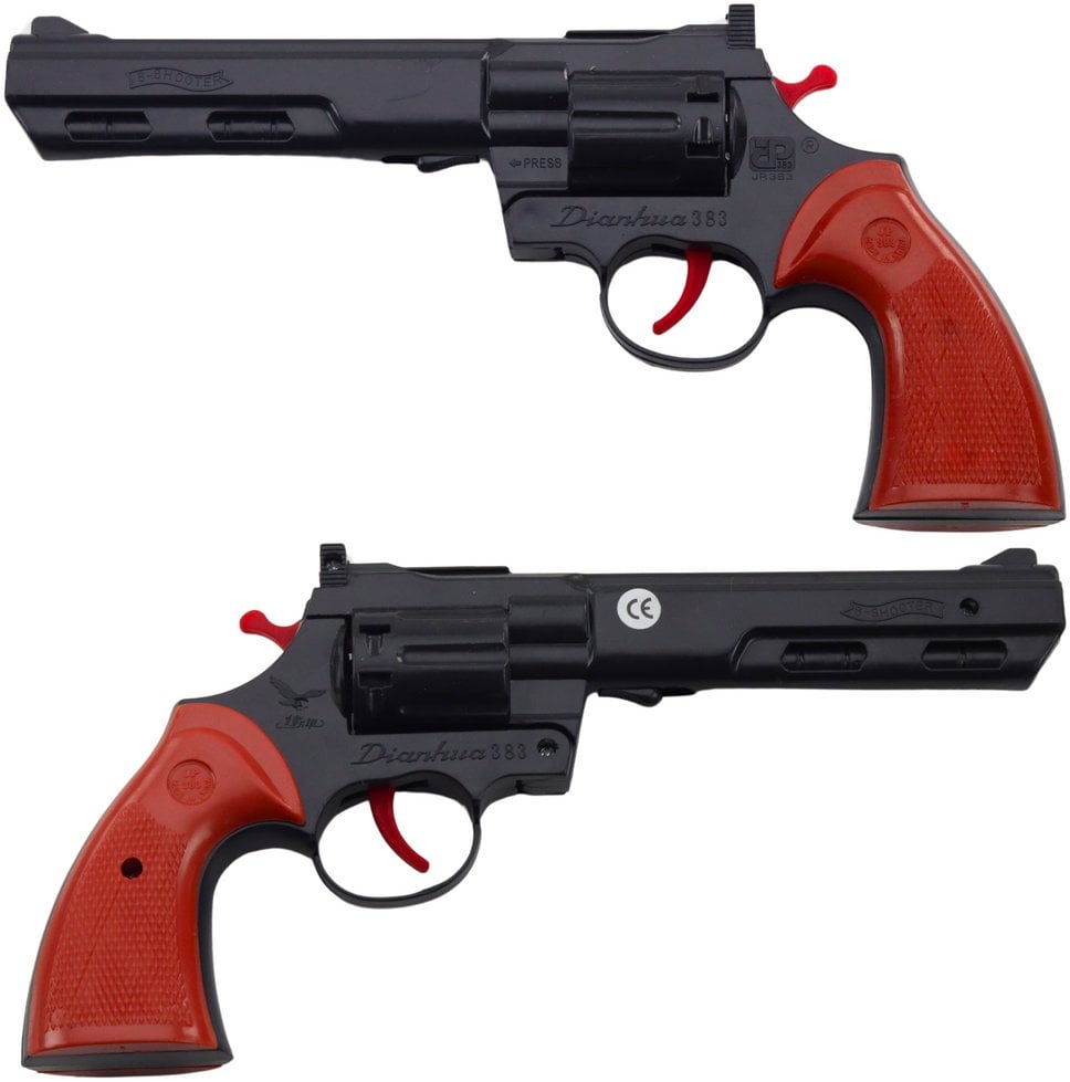 Rewolwer Na Kapiszony Pistolet Rekwizyt Dźwięk Strzału Czarny