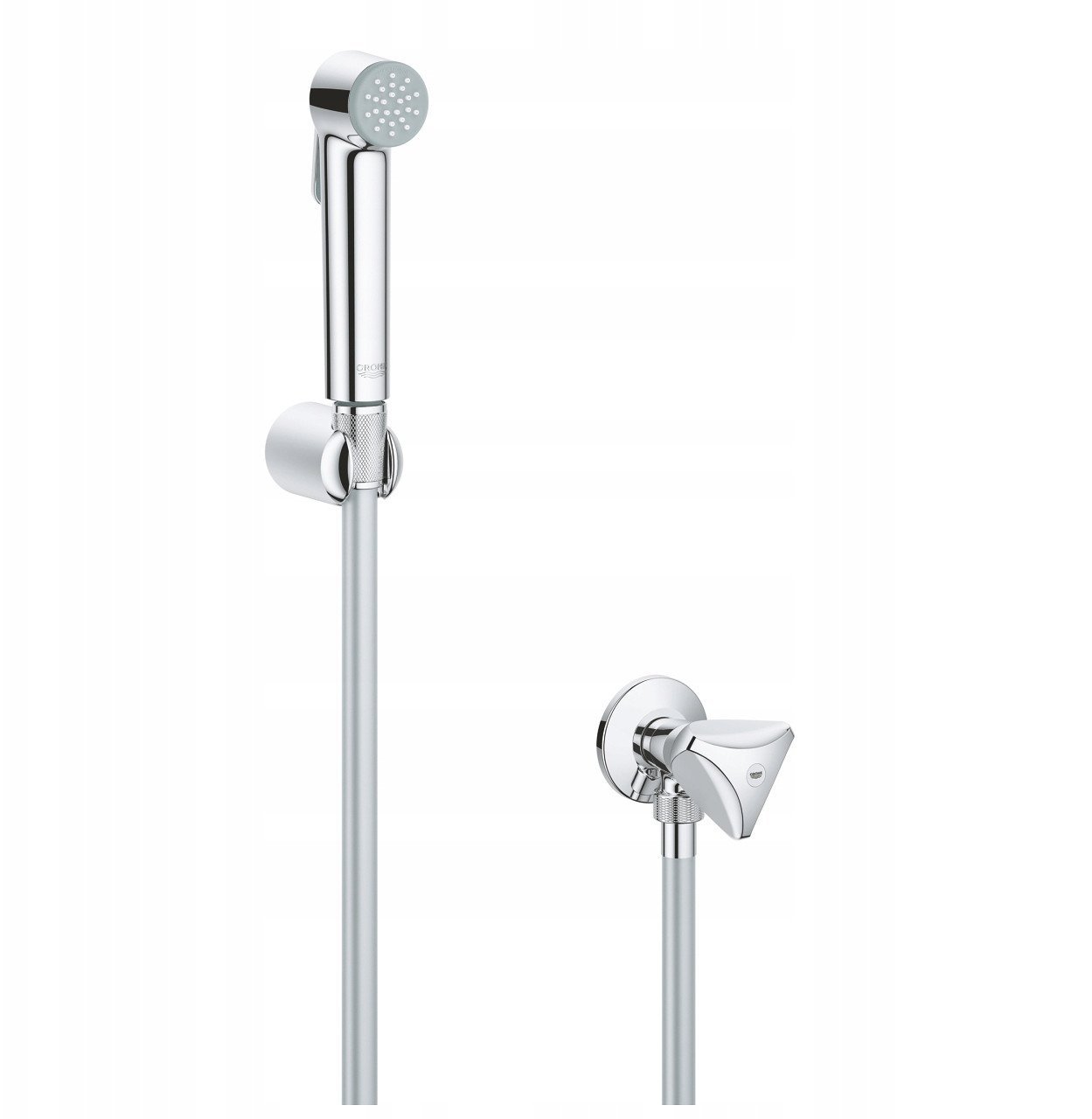 Brusesæt Tempesta-F krom m/vinkelventil