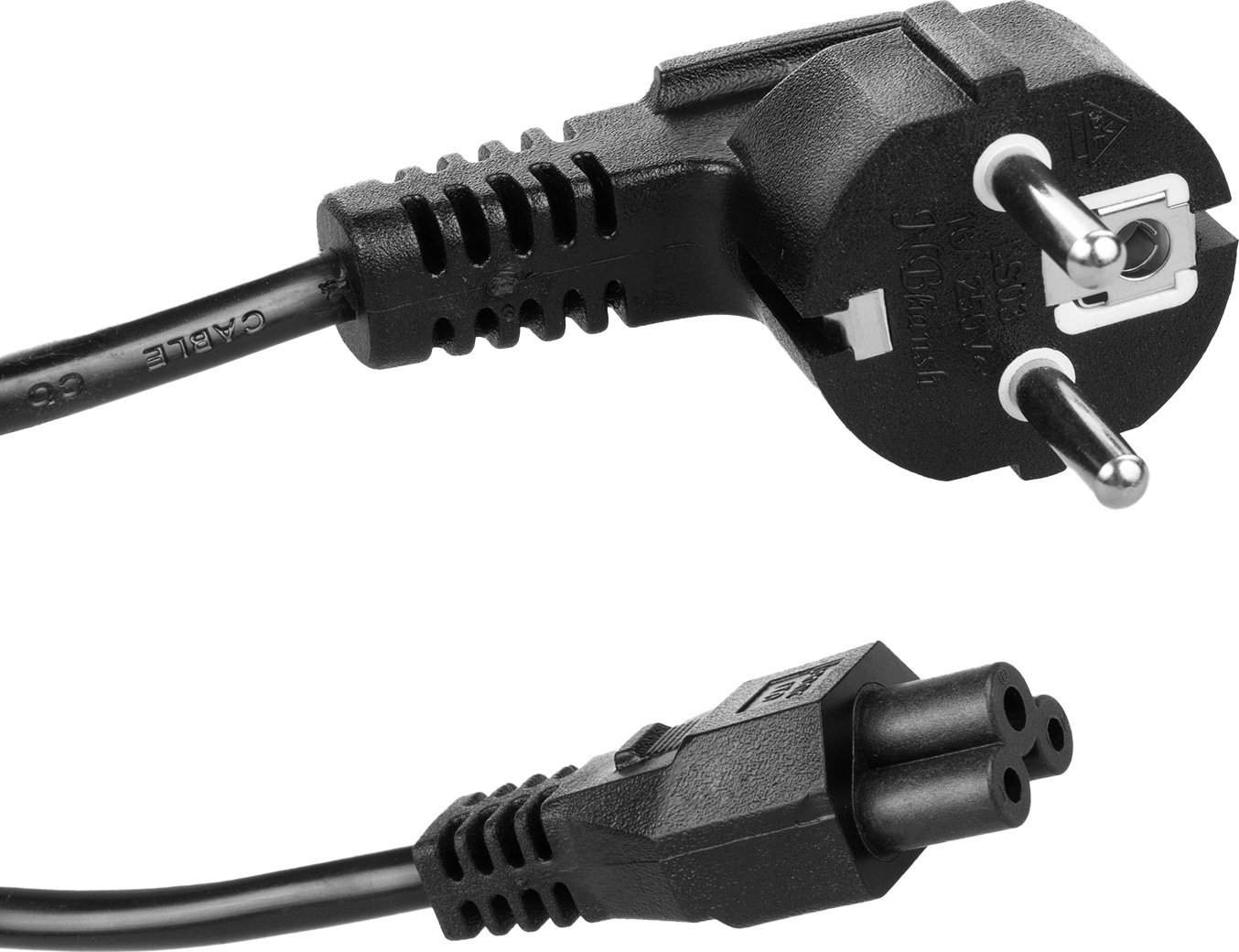 Kabel zasilający Maclean Kabel zasilający typu koniczynka Maclean, 3 pin, wtyk EU, 1.5m, MCTV-857