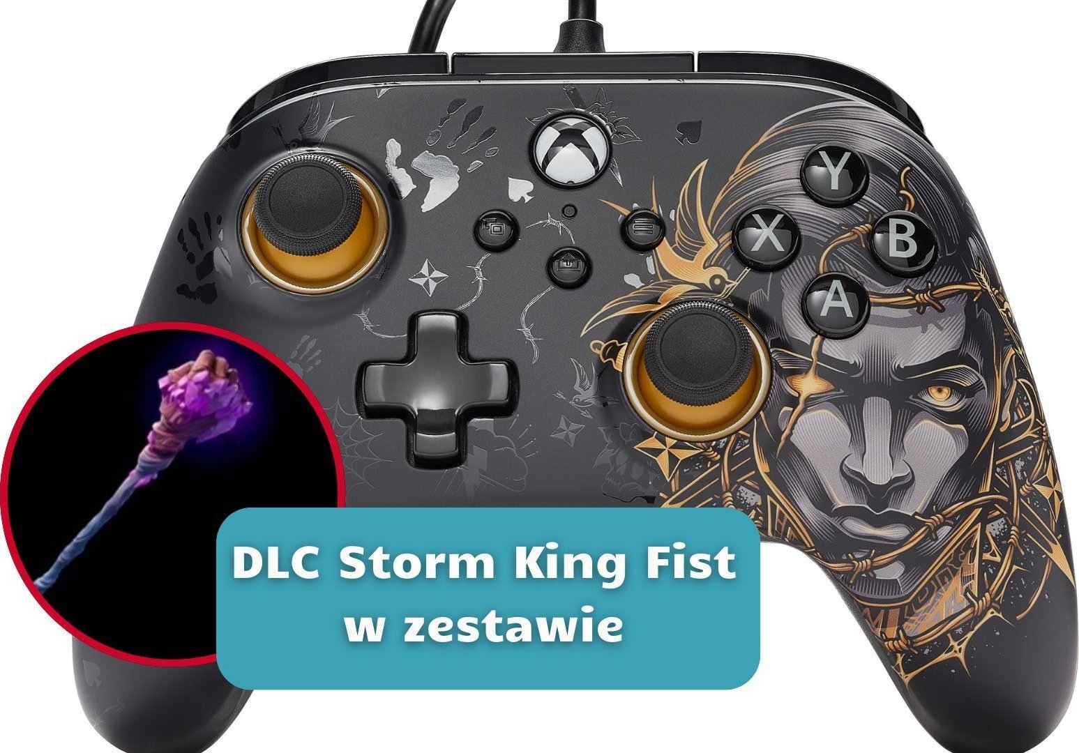 Pad PowerA PowerA XS Pad przewodowy Advantage Fortnite Midas