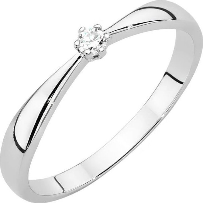 Best Diamonds złoty pierścionek z brylantem 0.04ct 22