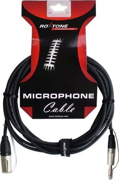 Kabel Roxtone ROXTONE DMXJ250L1 kabel mikrofonowy 1m wtyk XLR - wtyk jack mono 6,3mm