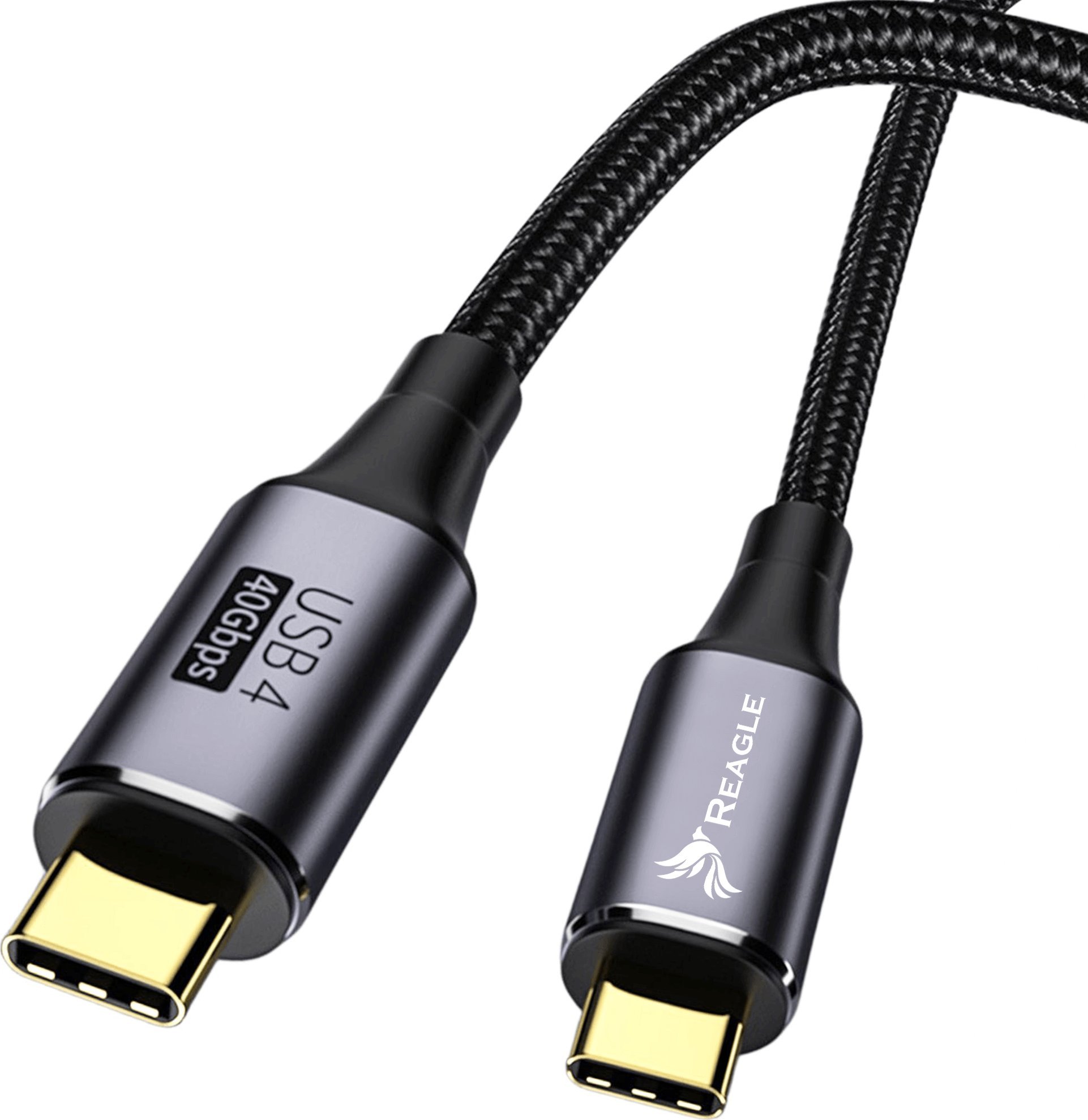 Kabel USB Reagle USB-C - USB-C 1 m Czarny