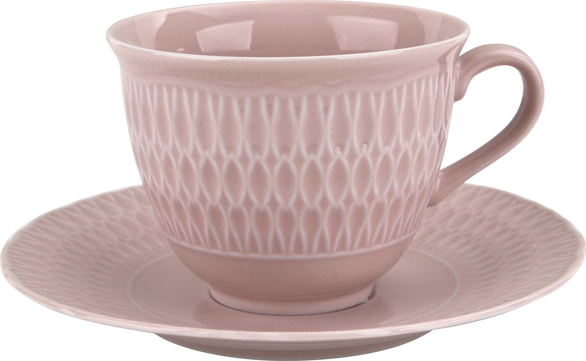 Ćmielów Filiżanka + spodek 250ml/16 cm Sofia Różowa