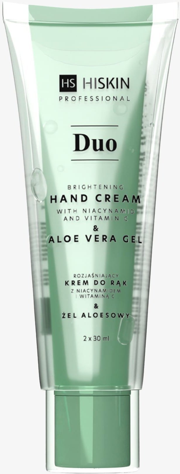 HISKIN DUO Rozjaśniający krem do rąk z niacynamidem i witaminą c 2 x 30 ml