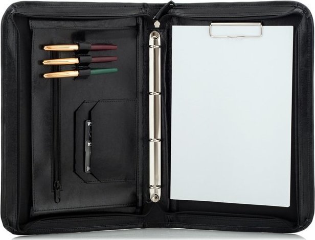 Belveder Czarny Organizer Skórzany na Dokumenty 01S