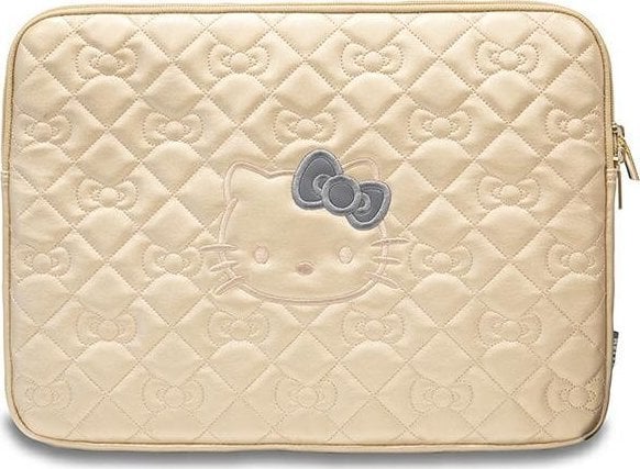Etui Sourcing Hello Kitty Sleeve HKCSZPEKHBPD 14" gold/gold Zip PU Quilted Bows
