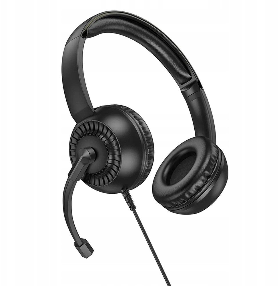 Słuchawki przewodowe nauszne Jack 3,5 mm Hoco W112 czarne