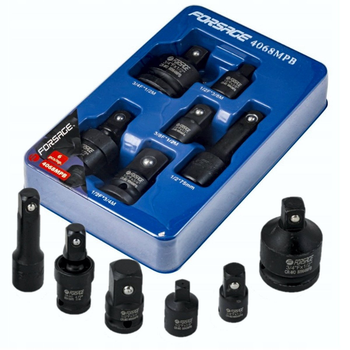 Zestaw adapterów udarowych 6 el.