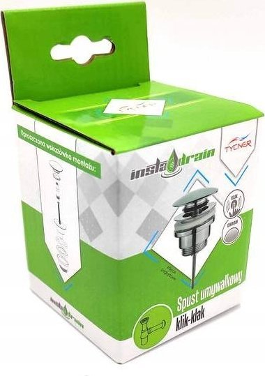 Tycner SPUST UMYWALKOWY CHROMOWANY KLIK-KLAK