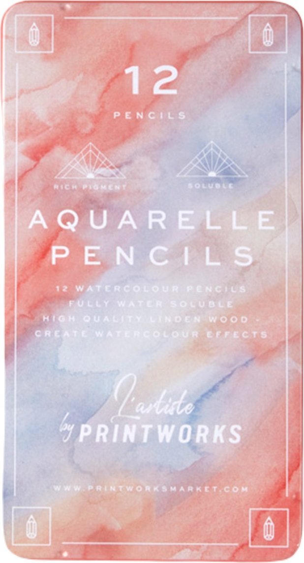 Printworks Printworks Color Pencils Aquarelle 12 pcs