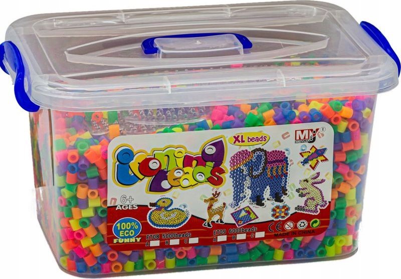 Prasowanka, Koraliki Do Prasowania, Wersja XXL, Zestaw 6000 El Świecące W Ciemności